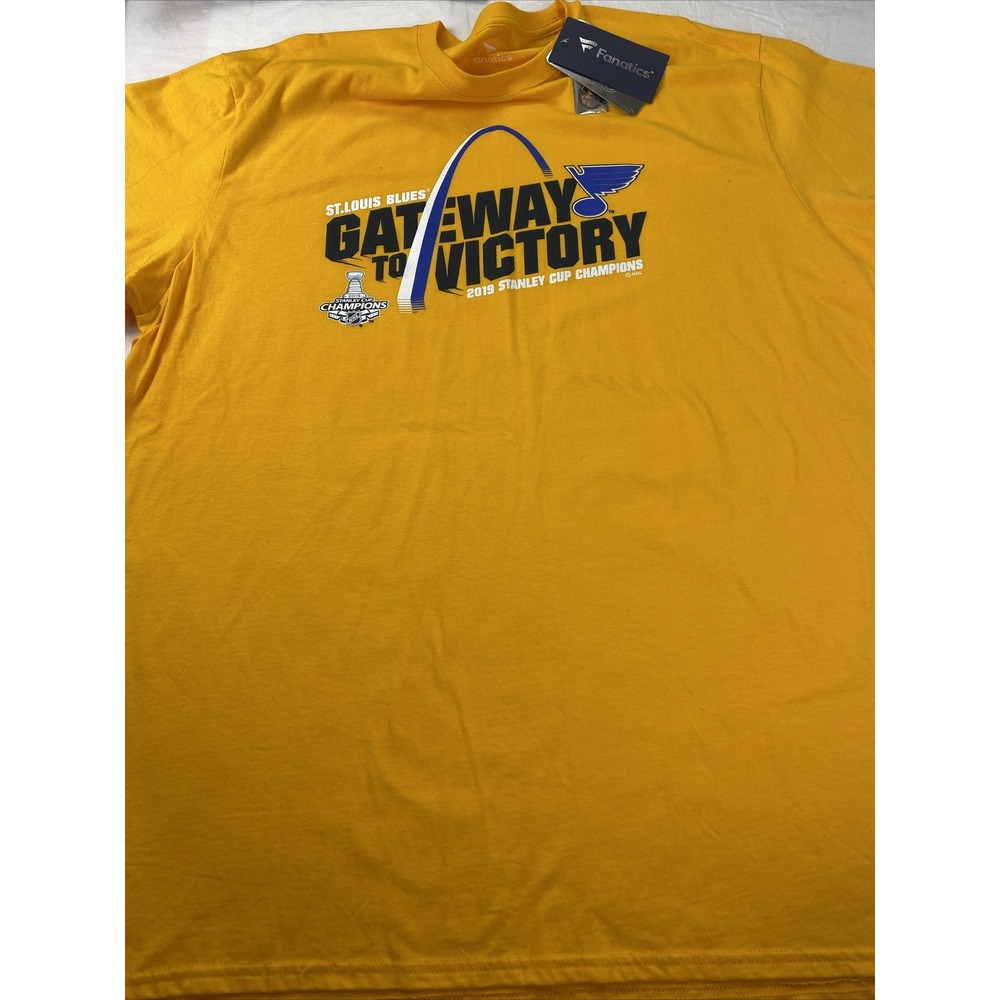 St.Louis Blues 2019 Stanley Cup Champions Tshirt New With Tags Fanatics SZ 2XL